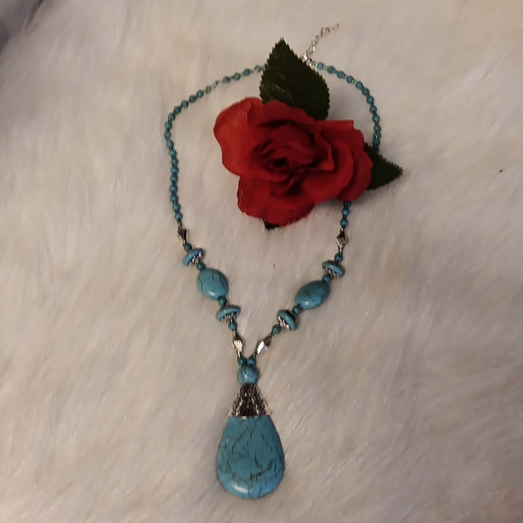 BOHEMIAN TURQUOISE NECKLACE - Picture 3 of 4